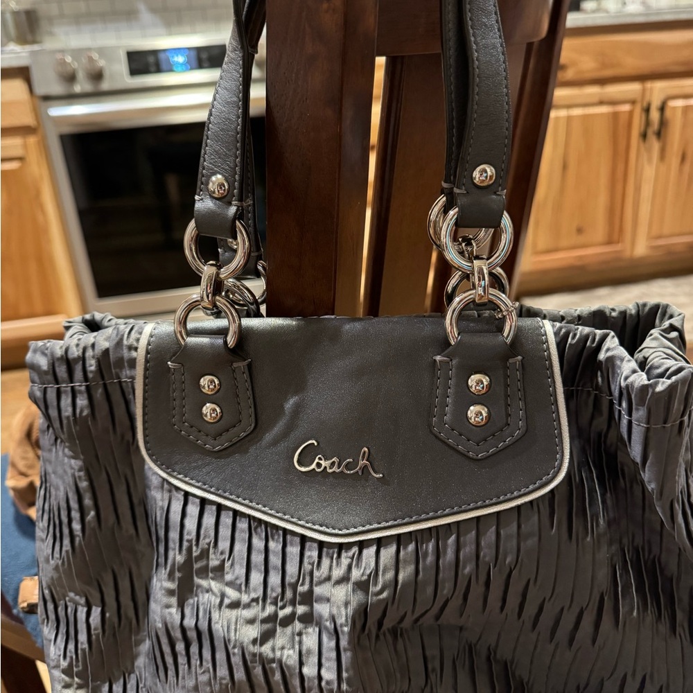 Coach Black and Gray Shoulder Bag